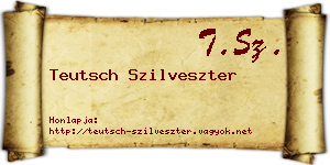 Teutsch Szilveszter névjegykártya