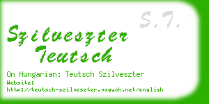 szilveszter teutsch business card